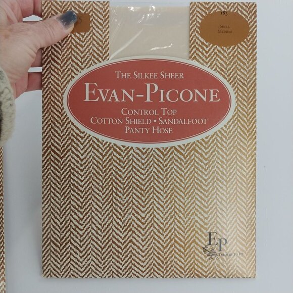 Evan-Picone Lot of 2 Vintage NWT The Silkee Sheer Control Top Pantyhose M‎ - Picture 6 of 9